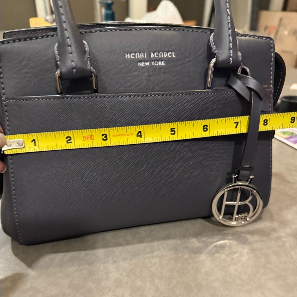 Henri Bendel Gray Handbag - Saffiano Leather - 💯 Authentic